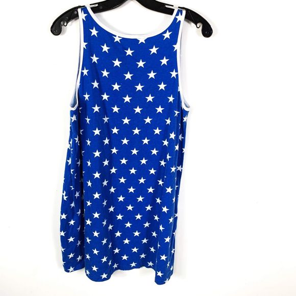 Snooze Button USA Blue Star Sleep Shirt Night Gown - Picture 3 of 8